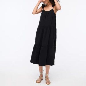 J CREW Ruffle-Strap Gauze Maxi Dress, Sun dress, Tiered Maxi Dress Beach Dress